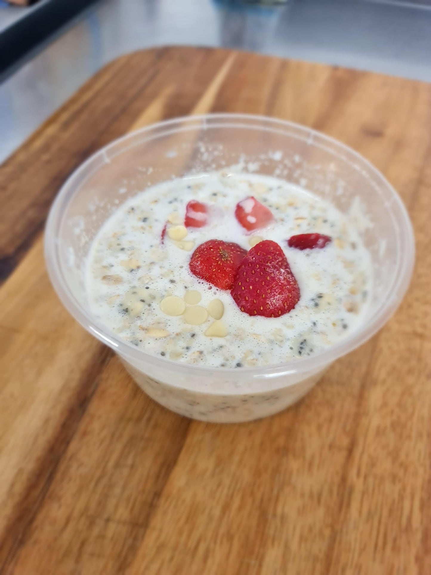 Strawberry & White Choc Chip Protein Oats